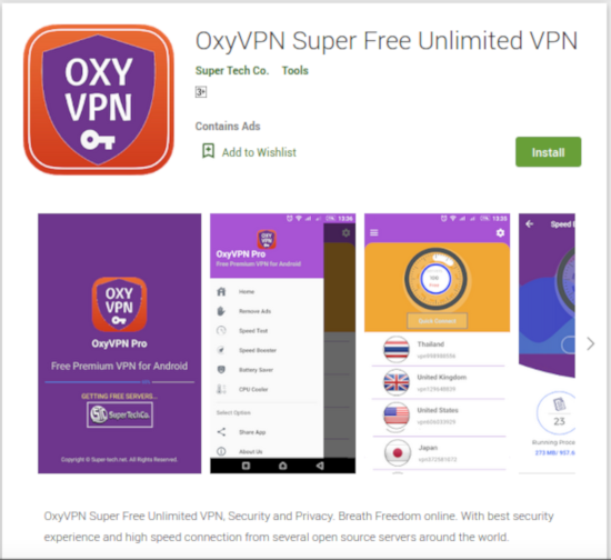 OxyVPN Super Free Unlimited VPN