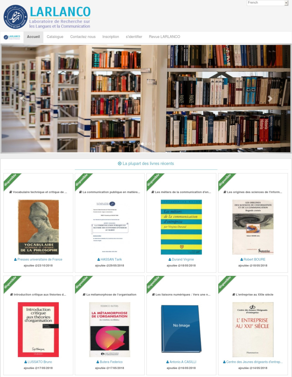 le site de la bibliotheque de LARLANCO